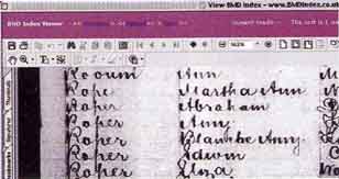 Example page of a BMD index