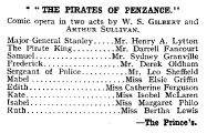 The Pirates of Penzance Playbill