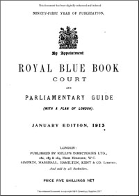 The Royal Blue Book 1913