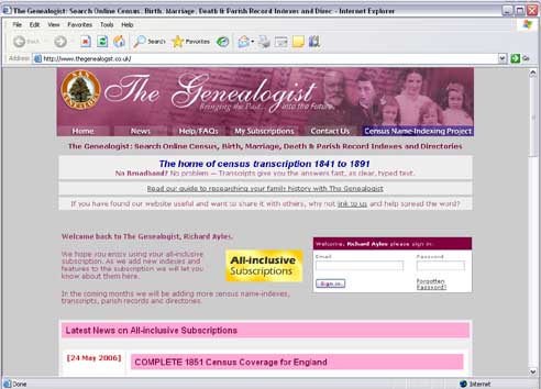 The Genealogist Screenshot