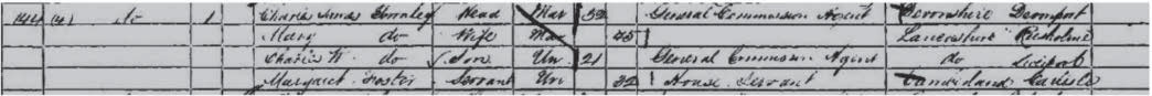 Townley's parents in the 1861 census