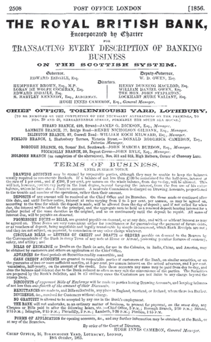 London Post Office Directory 1856