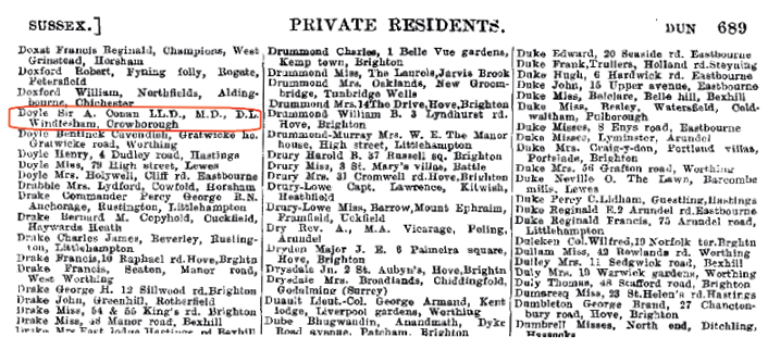 Kelly’s Sussex Directory 1924