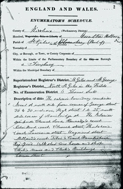 Description from the 1841 census