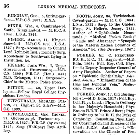 1848 London & Provincial Medical Directory
