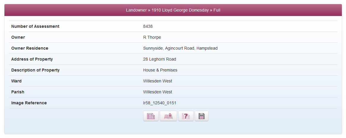 Lloyd George Domesday Survey Data