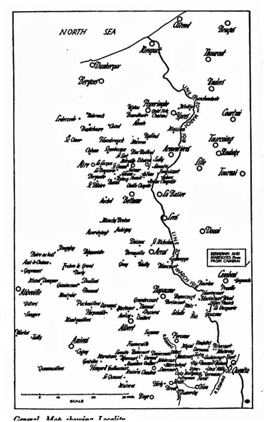 25th Battalion Gloucestershire Regiment Map