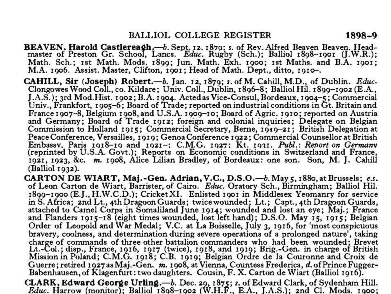 Balliol College Register