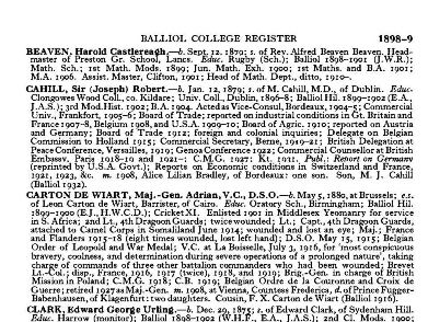 Balliol College Register
