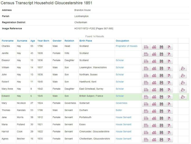 Great-grandfather census