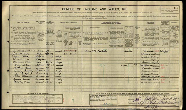 1911 census for 29 Park Crescent