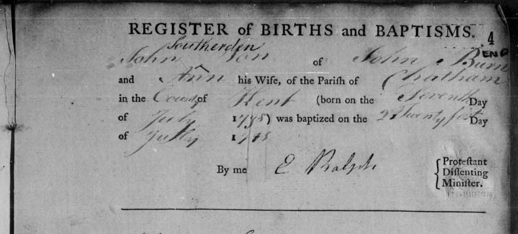 Nonconformist Birth Register