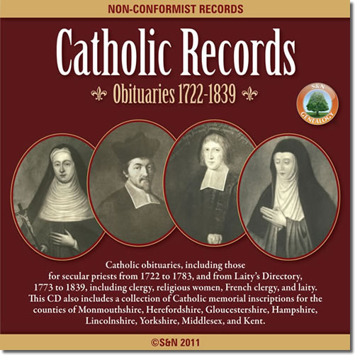 Catholic Records - Obituaries 1722-1839