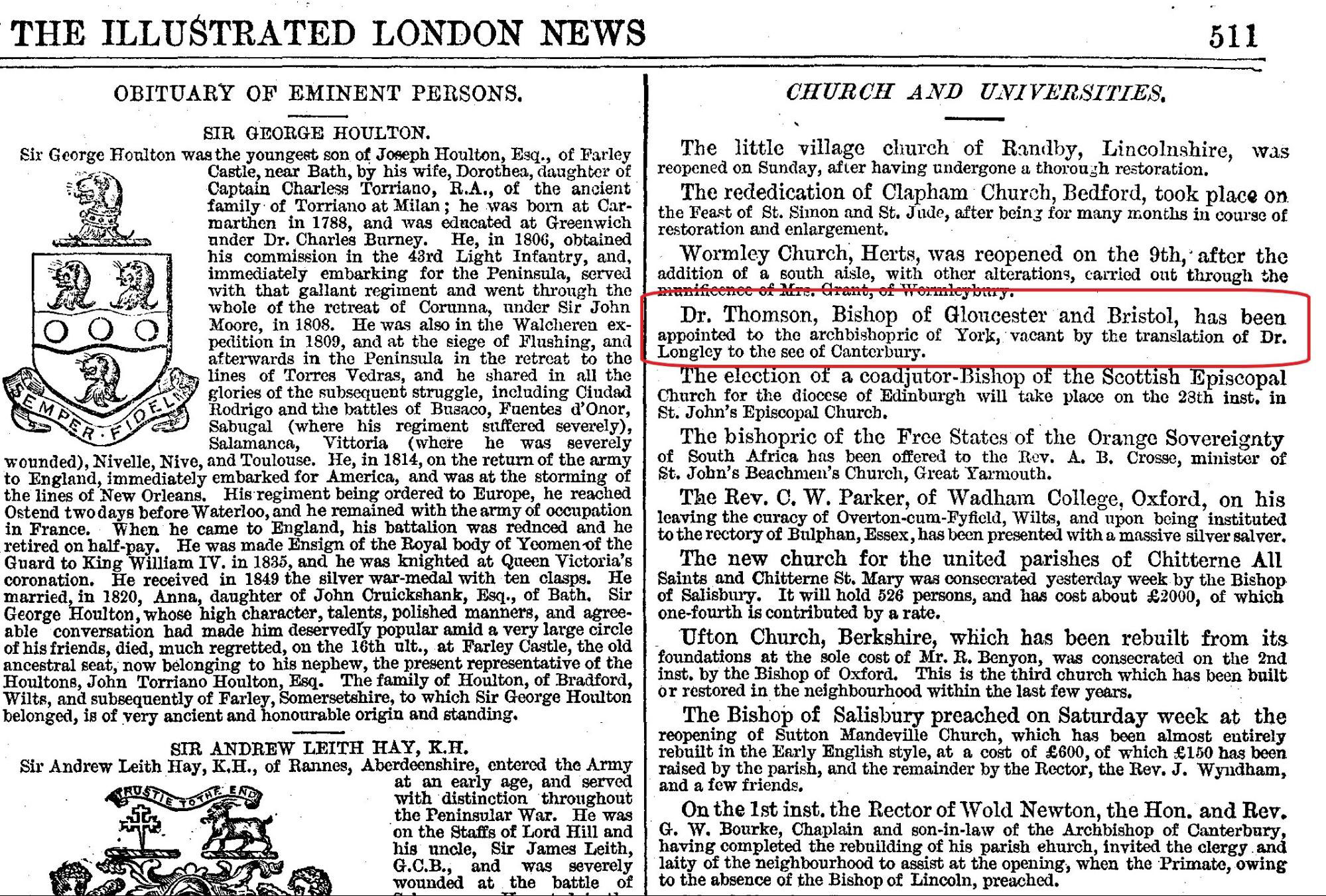 Dr Thomson in The Illustrated London News