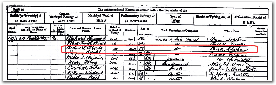 1861 census entry