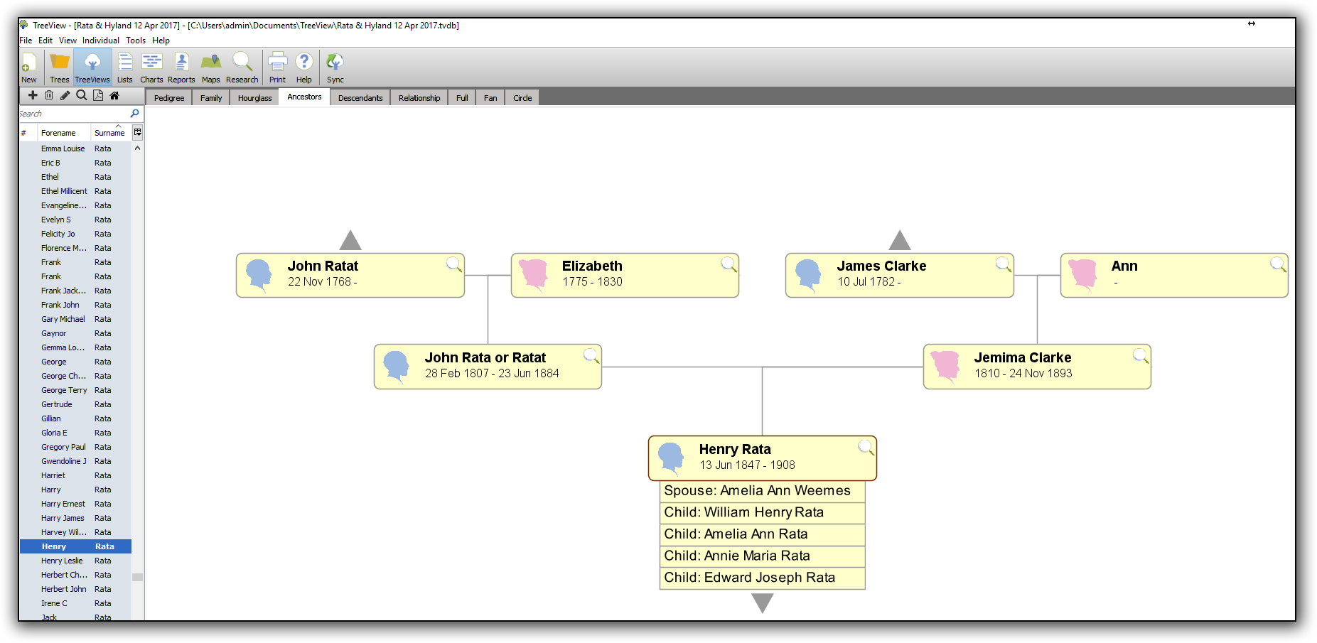 view of TreeView's chart view capabilities