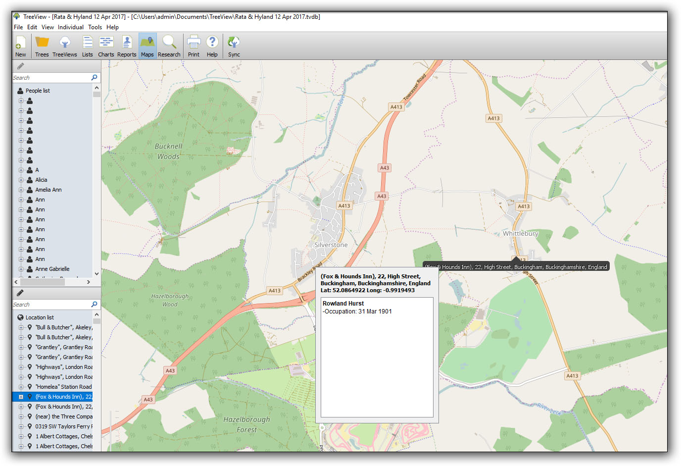 view of TreeView's map functions