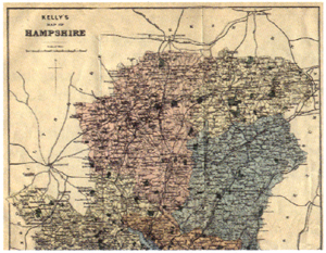 Kelly's Directory of Hampshire 1899 - Map of Hampshire